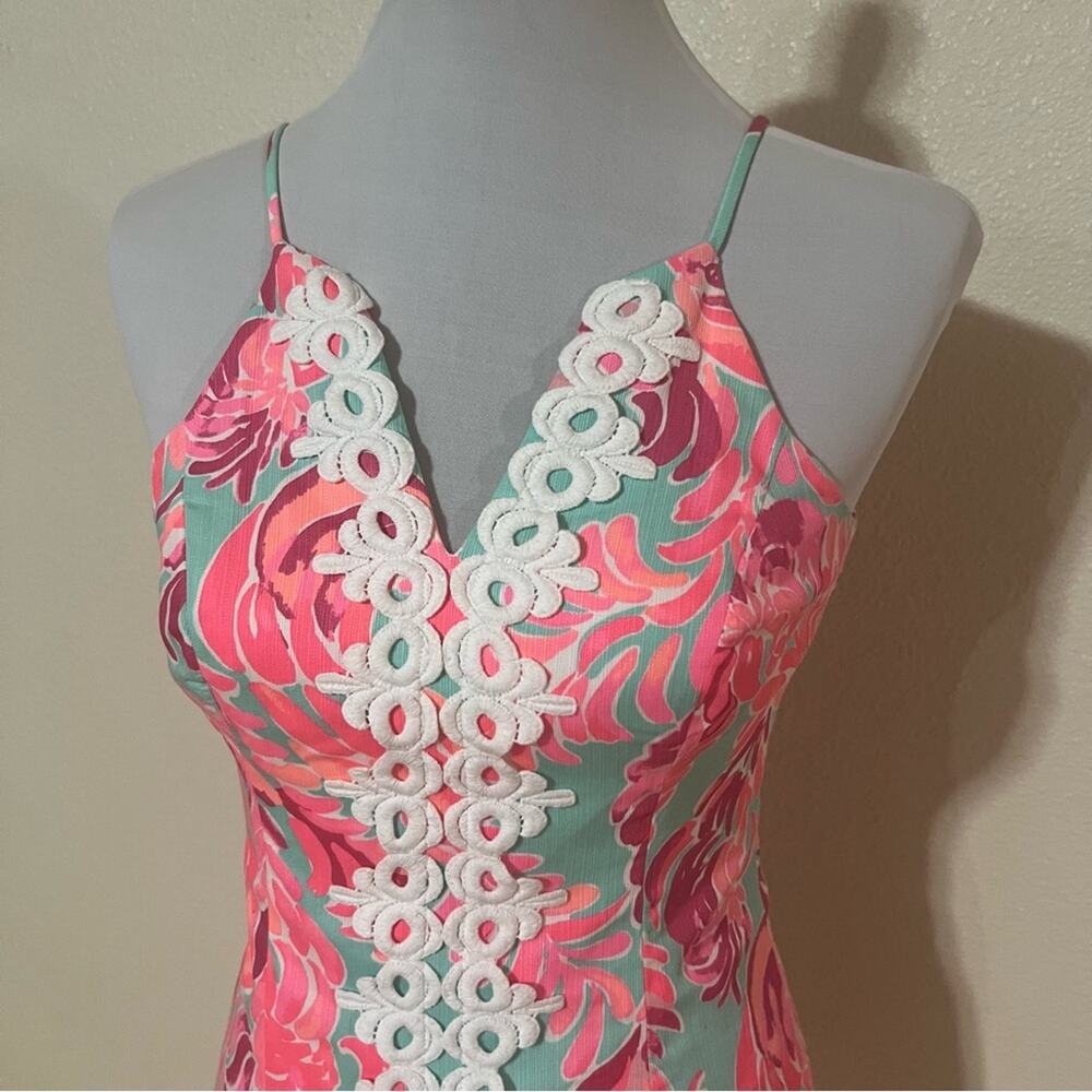 Lilly Pulitzer 20801 Pearl Shift dress in Poolside Blue Love Birds NEW 0 - Picture 2 of 8